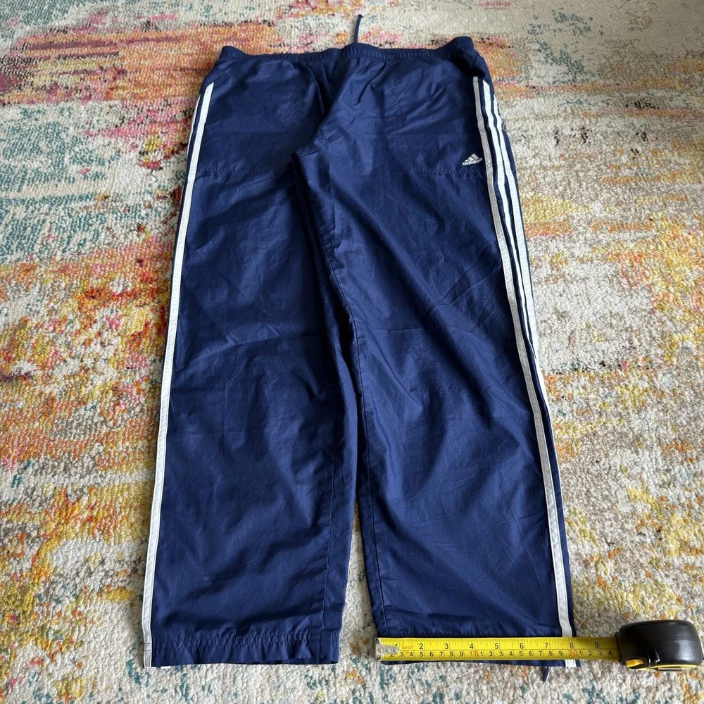 Y2K Adidas Tracksuit Set Mens M/L Navy Blue Nylon Windbreaker Jacket Pants